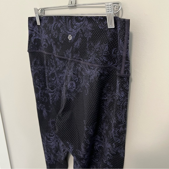Lululemon Wunder Under High Rise Tight Nulux Foliage Moody Blues Black Size 12 - Picture 10 of 16